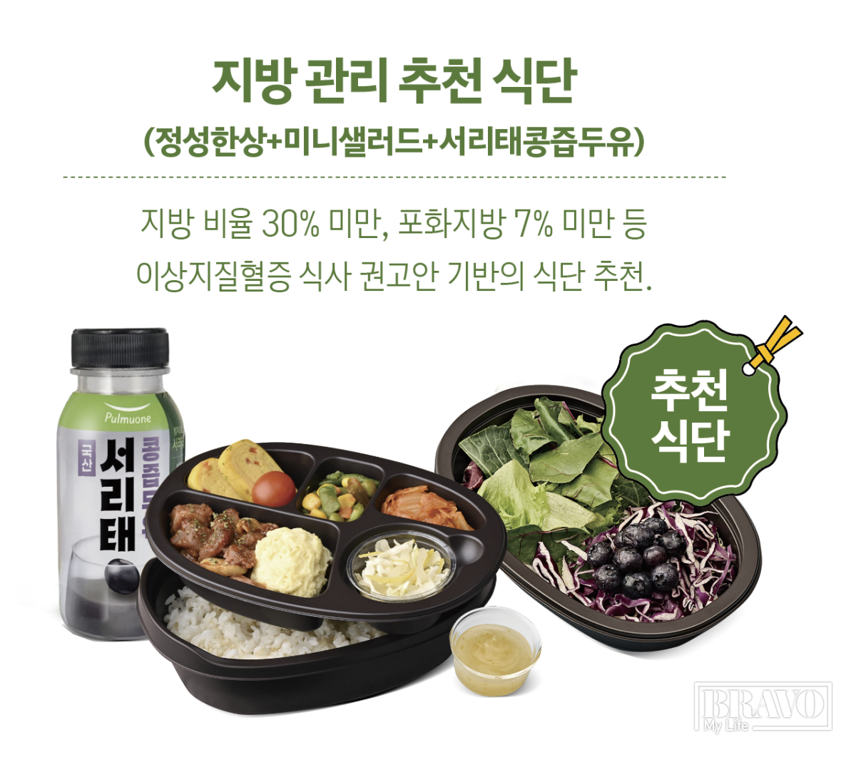 ▲지방 관리 추천 식단