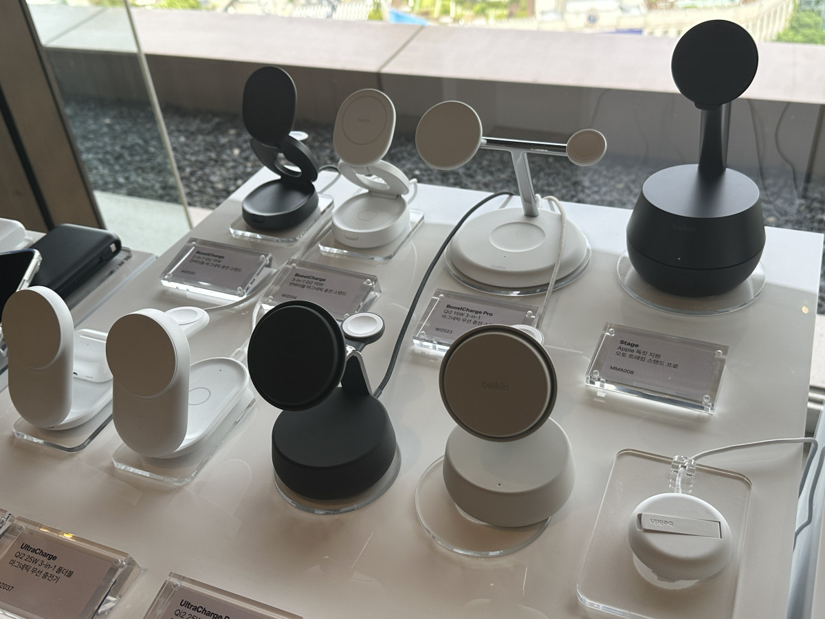 ▲벨킨이 공개한 Qi2 25W 인증 울트라차지 시리즈 3종. (서이원 기자 @iwonseo96)