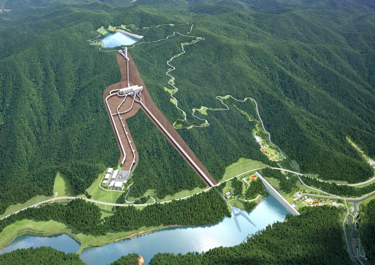 ▲홍천 양수발전소 1,2호기 조감도 (대우건설)