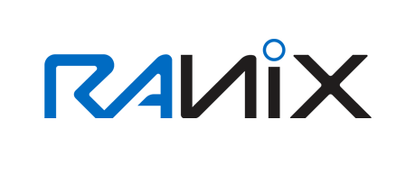 ▲라닉스가 양자내성암호 기술이 적용된 보안칩 시제품을 선보인 24일, 깔끔하고 현대적인 디자인의 라닉스 로고가 화면에 표시되어 있다.