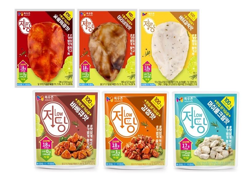 ▲농협목우촌이 새롭게 출시한 저당 닭가슴살 6종. (사진제공=농협목우촌)