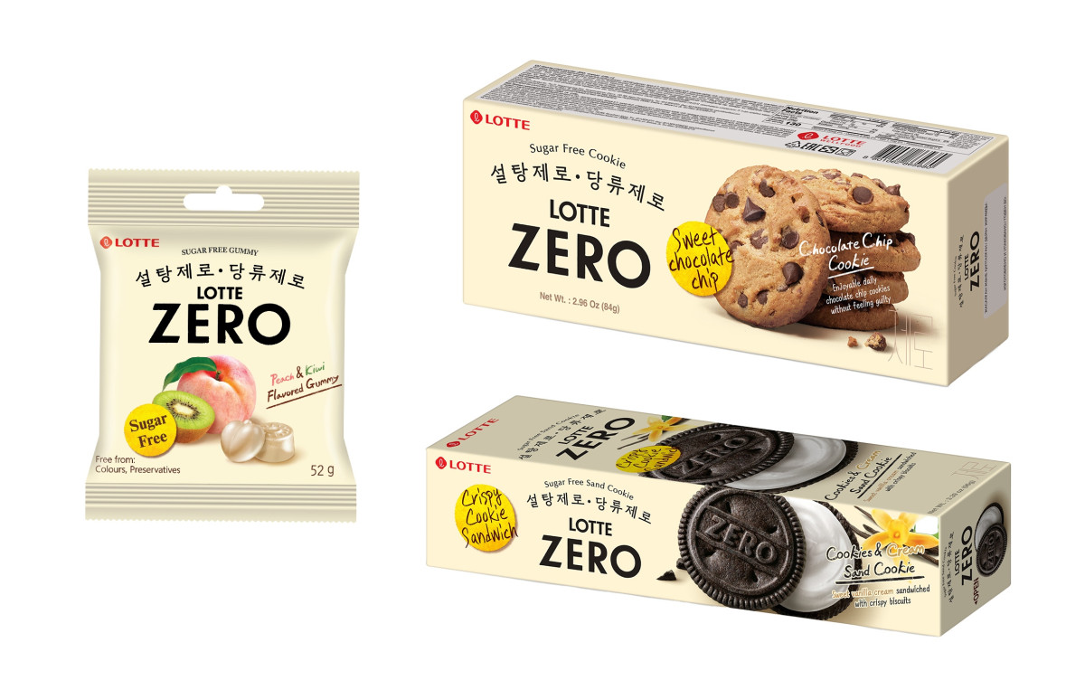 ▲롯데웰푸드 무설탕 브랜드 ‘제로’ 3종 카자흐스탄용 패키지. (사진제공=롯데웰푸드)