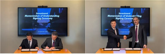 ▲나노실리칸첨단소재가 21일 두바이에서 중동 보건복지부 산하 의약품 통제국에 정부 보안라벨을 공급해 온 주요 고객사와 전략적 투자 양해각서를 체결했다.(나노실리칸첨단소재 제공)