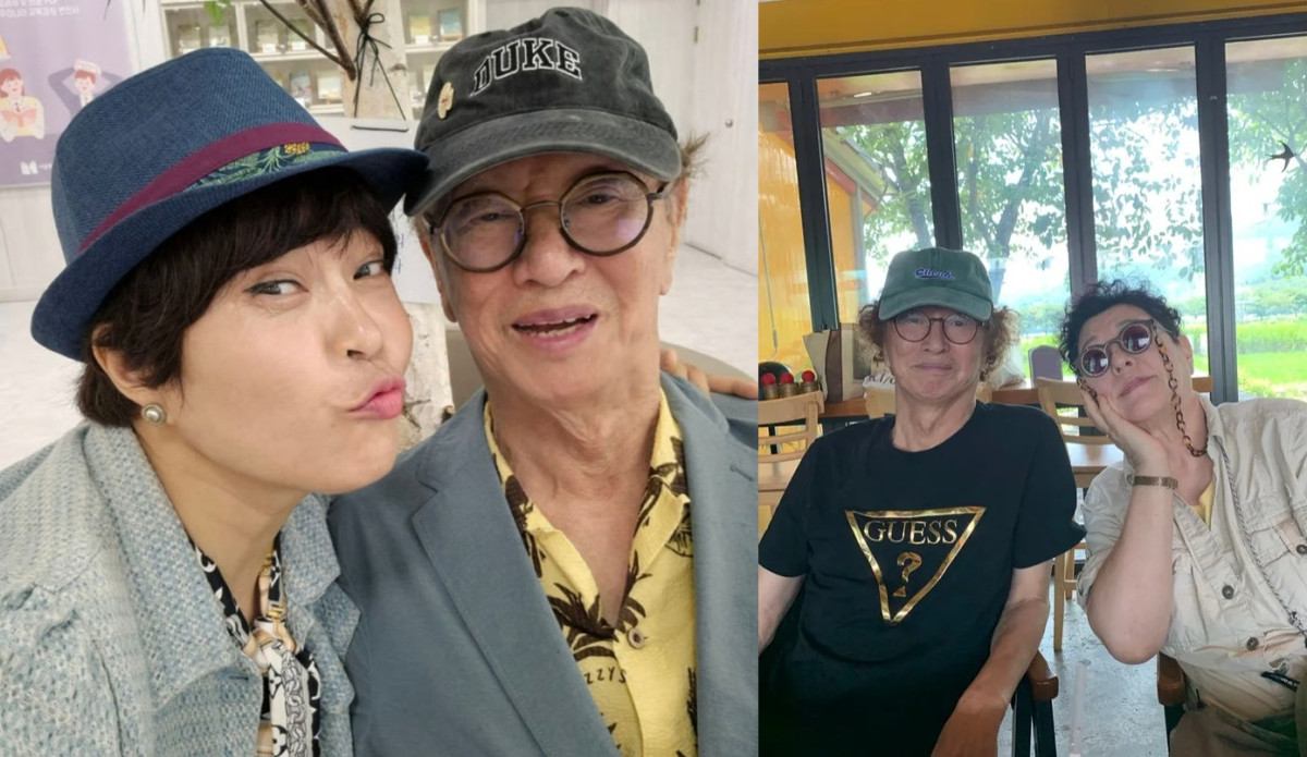 ▲후배들과 함께한 전유성의 모습.(조혜련 인스타그램, 양희은 인스타그램)