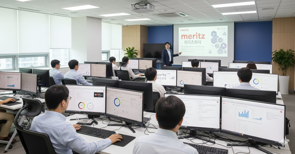 ▲메리츠화재는 인공지능(AI)을 활용한 업무 역량 강화를 위해 9월 한 달간 전 임직원을 대상으로 챗GPT를 활용한 생성형 AI교육을 진행했다. (제공 메리츠화재)