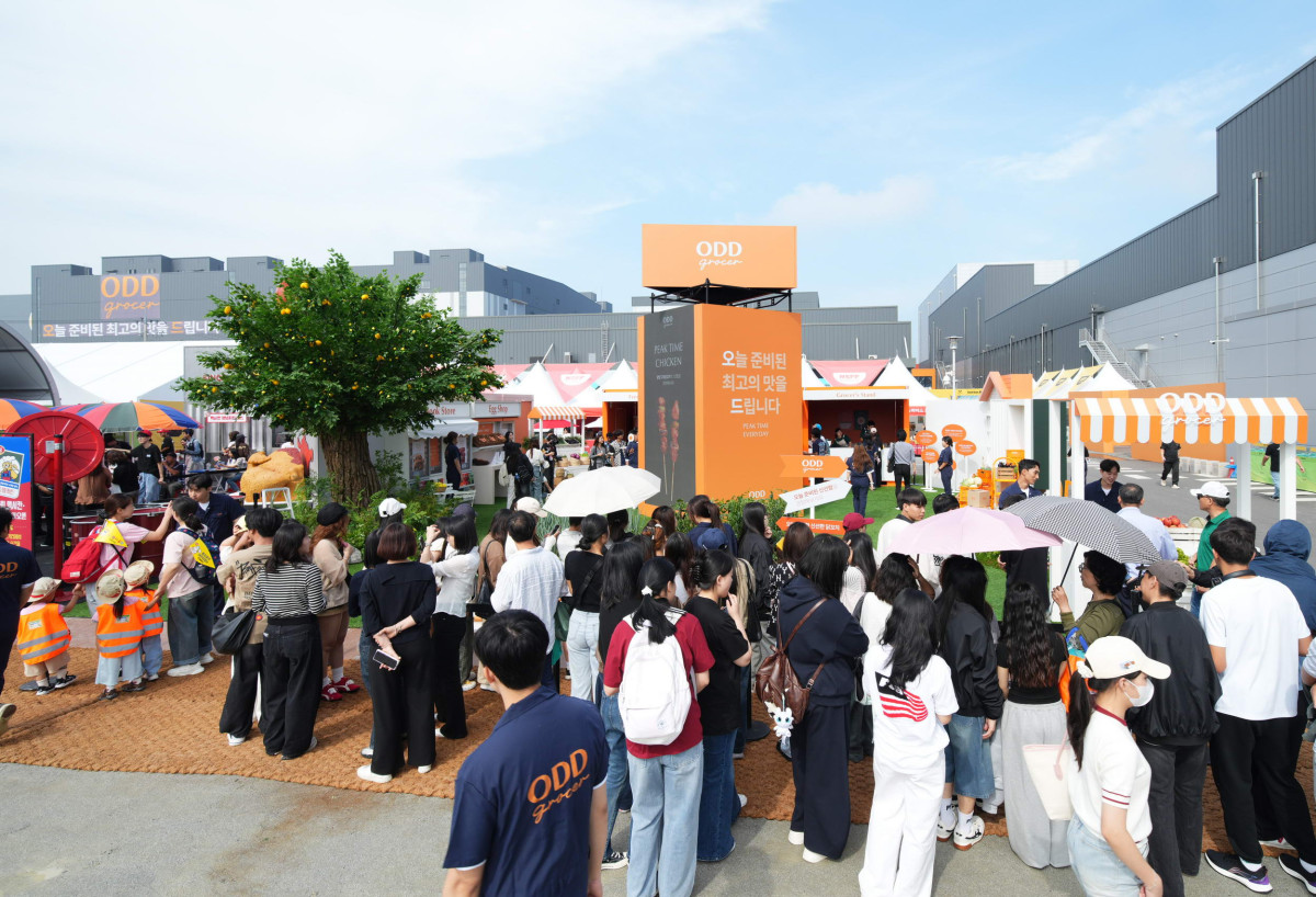 ▲NS푸드페스타에 마련된 오드그로서 브랜드 공간 (사진제공=하림그룹)