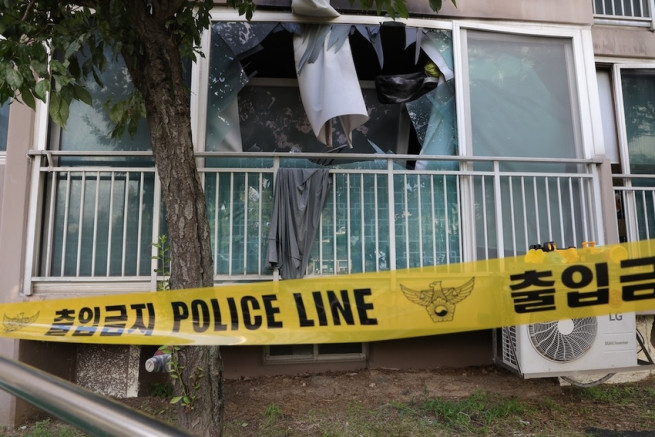 ▲동두천에서 배터리 발화 추정 화재. (연합뉴스)