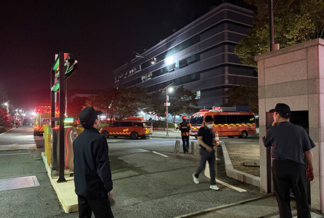 ▲26일 배터리 화재가 발생한 국가정보자원관리원. (연합뉴스)