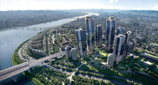 ▲현대건설이 제안한 서울 강남구 '압구정2구역 재건축' 조감도. (사진제공=현대건설)