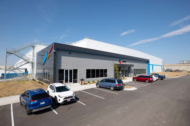 ▲CJ대한통운이 미국 캔자스주 뉴센추리에 구축한 콜드체인 물류센터 전경 (사진제공=CJ대한통운)