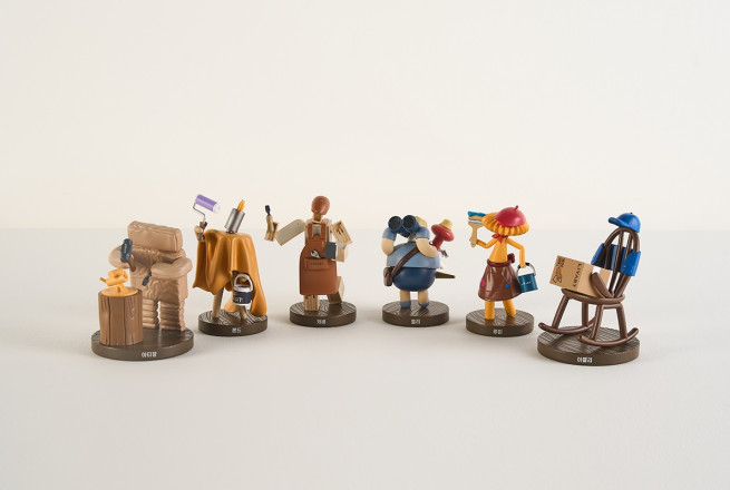 ▲현대리바트 캐릭터 피규어 6종 모습 (사진제공=현대리바트)