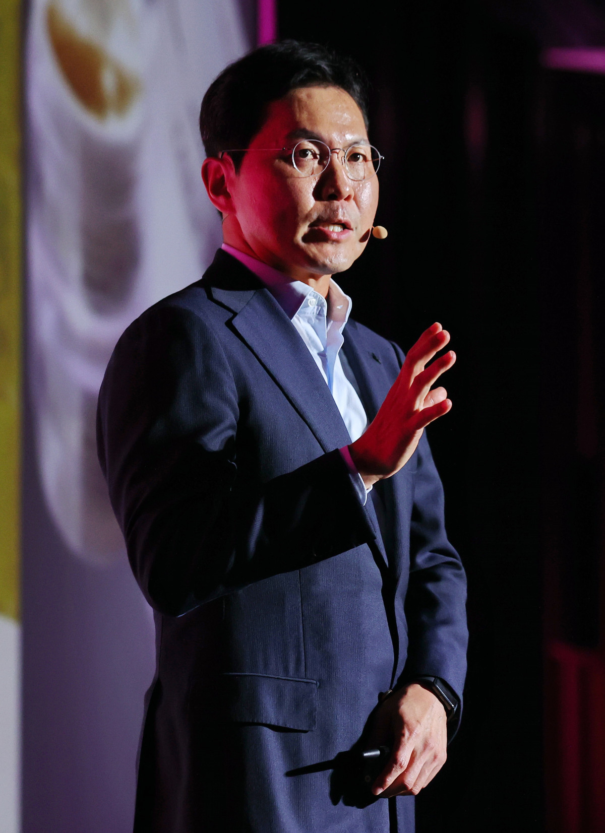 ▲ 19일 서울 강남구 코엑스에서 열린 '아마존 뷰티 인 서울' 행사에서 윤상현 콜마홀딩스 부회장. 2025. 09. 19. (연합뉴스)