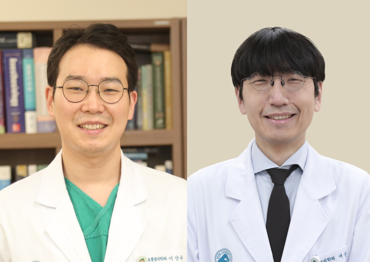 ▲왼쪽부터 이상욱 서울아산병원 마취통증의학과 교수, 서준교 서울아산병원  비뇨의학과 교수 (서울아산병원)