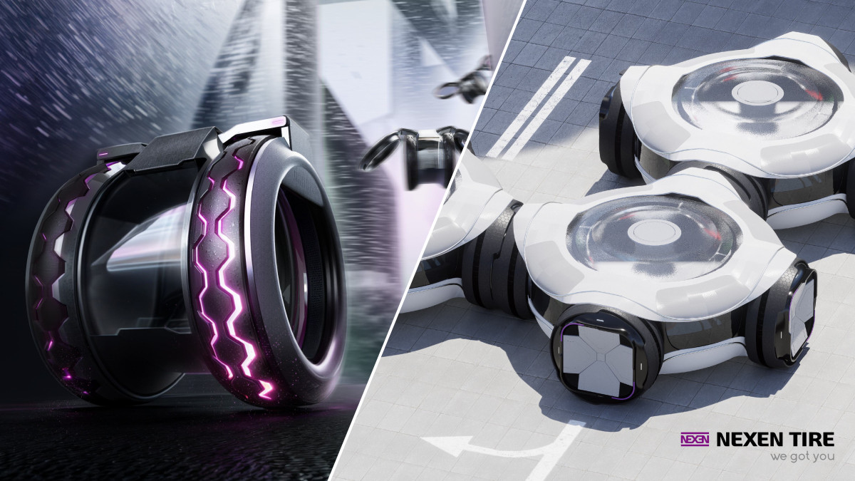 ▲IDEA 2025 본상 수상한 넥센타이어의 미래형 콘셉트 타이어 2종. (사진=넥센타이어)