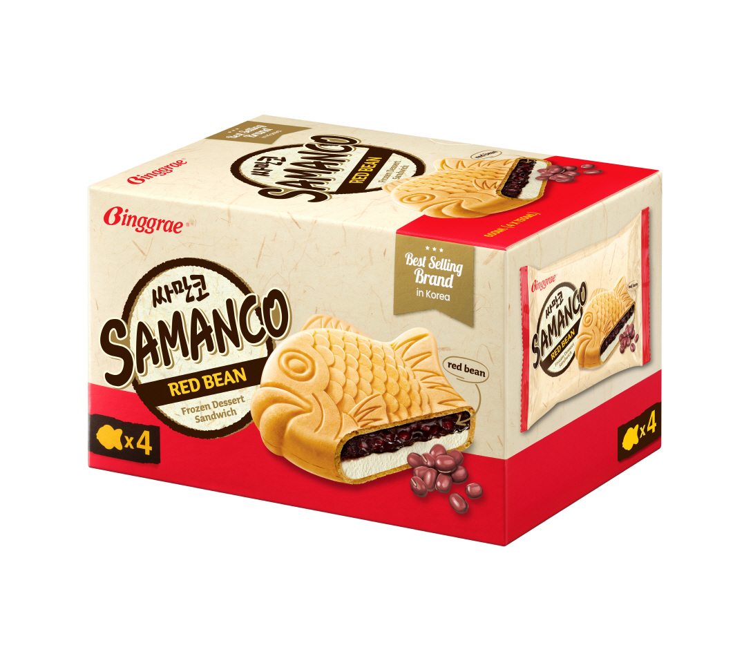 ▲유럽에서 판매되고 있는 식물성 붕어싸만코 제품 (사진제공=빙그레)