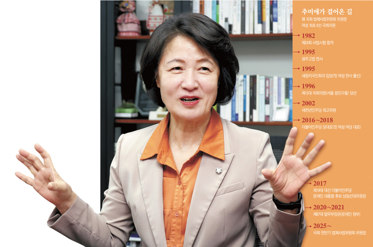 ▲추미애가 걸어온 길 (그래픽=신미영 기자 win8226@·사진=고이란 기자 photoeran@ )
