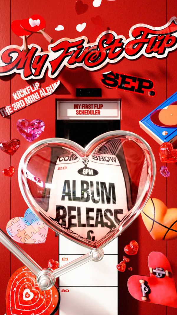 ▲킥플립 미니 3집 프로모션 스케줄러 섬네일 이미지(사진제공=JYP엔터테인먼트)