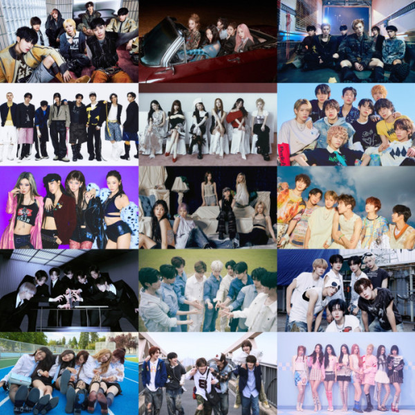 ▲넥스지·스트레이 키즈·엔믹스·미야오·보이넥스트도어·아이브·키키·아홉·에스파·엔시티 위시·하츠투하츠·엔하이픈·제로베이스원·클로즈 유어 아이즈·투어스 - 팀명 가나다순(사진제공=각 소속사 )