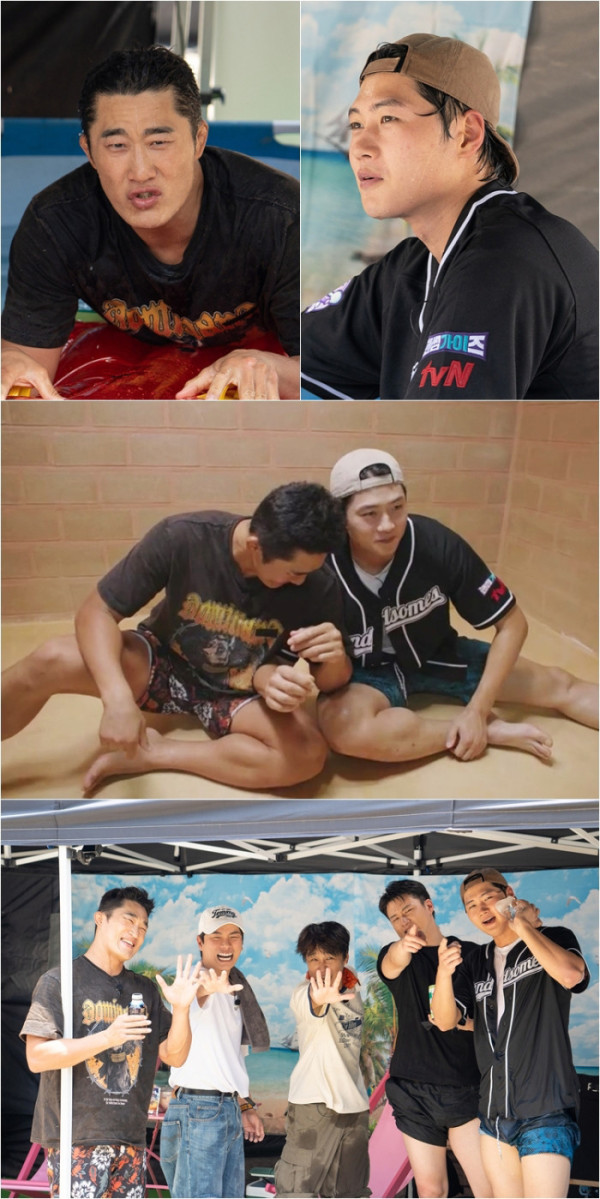 ▲'핸썸가이즈' 부족 생활(사진제공=tvN)