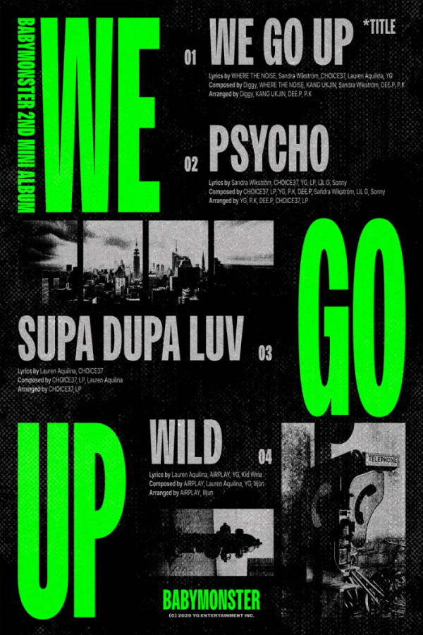 ▲베이비몬스터 'WE GO UP' 트랙리스트(사진제공=YG엔터테인먼트)