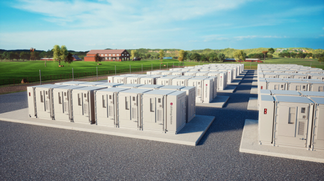 ▲LG에너지솔루션 전력망용 ESS 배터리 컨테이너.  (LG에너지솔루션)