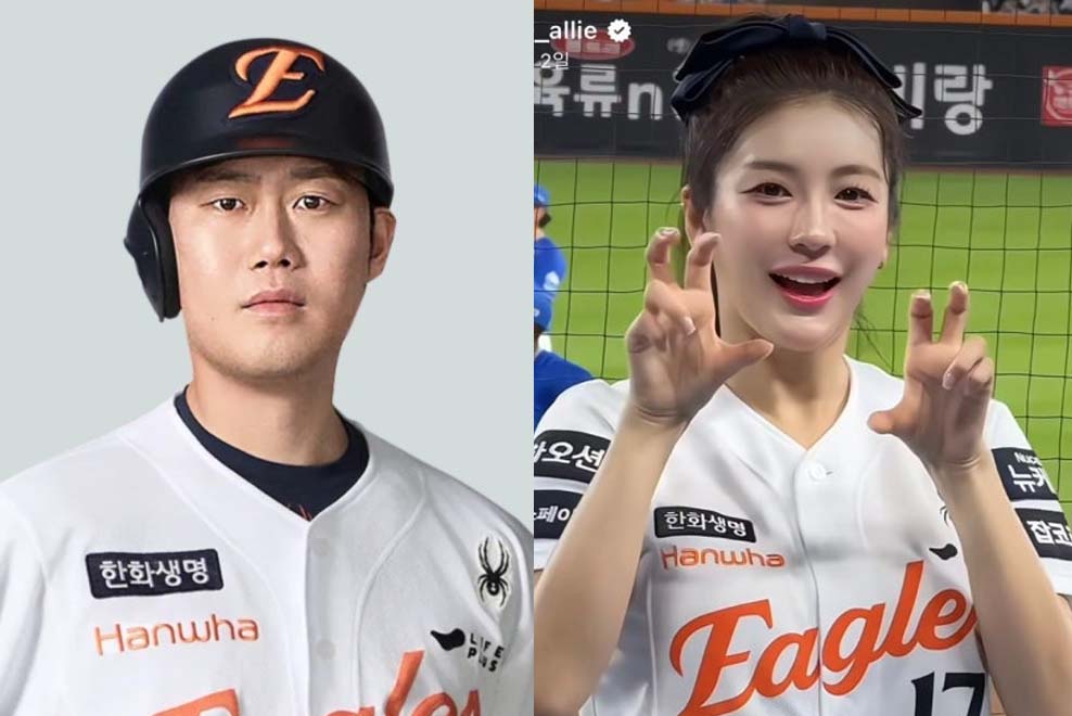 (출처=한화 이글스, 김연정 치어리더 인스타그램 캡처)