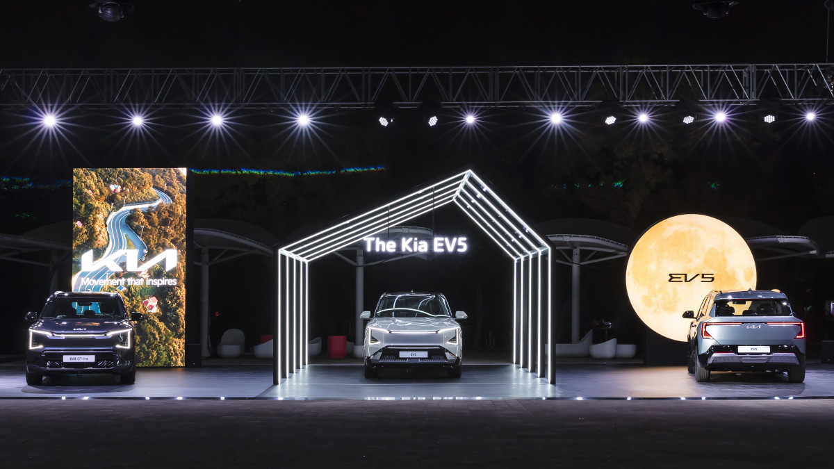 ▲한강 빛섬축제 EV5 전시 공간의 모습 (사진=기아)