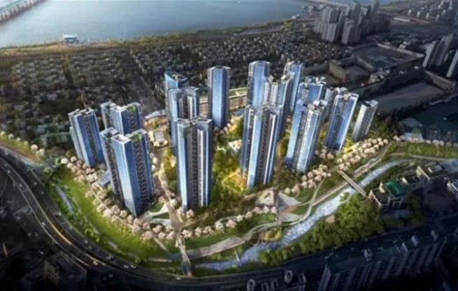 ▲'래미안 트리니원' 조감도. (사진제공=삼성물산)