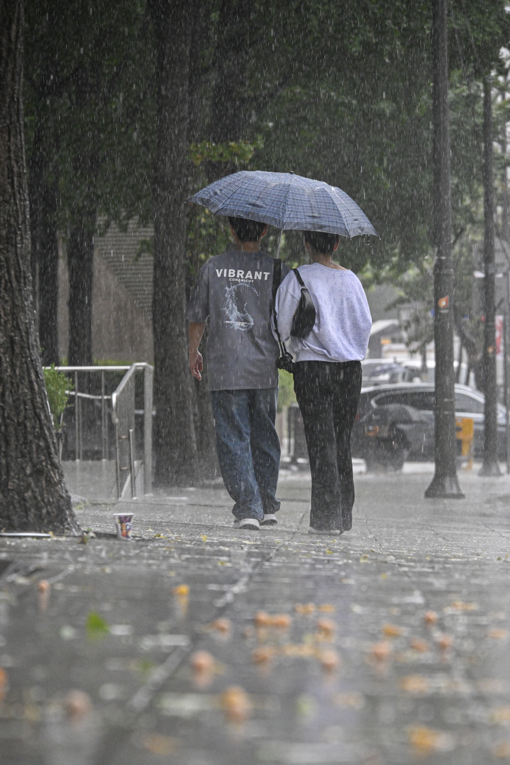 ▲서울 중구 청계광장 인근에서 우산을 쓴 시민들이 비를 피해 발걸음을 재촉하고 있다. 조현호 기자 hyunho@ (이투데이DB)