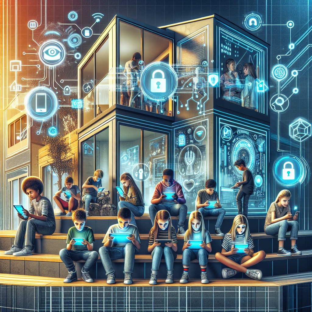 ▲청소년의 AI 사용에 부모 통제 기능이 도입된 모습을 형상화했다. (오픈AI 달리)