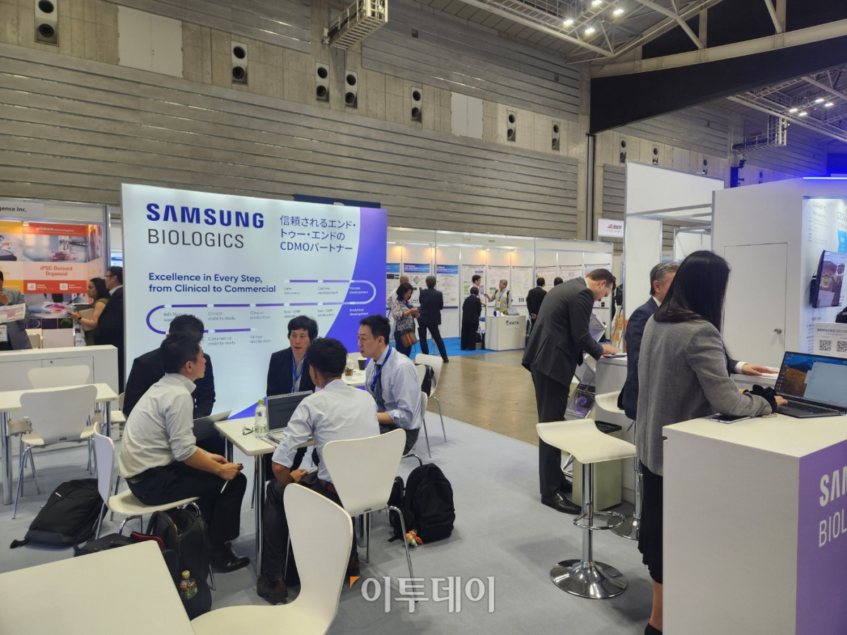 ▲삼성바이오로직스의 '2025 바이오재팬' 부스. (이상민 기자 imfactor@)