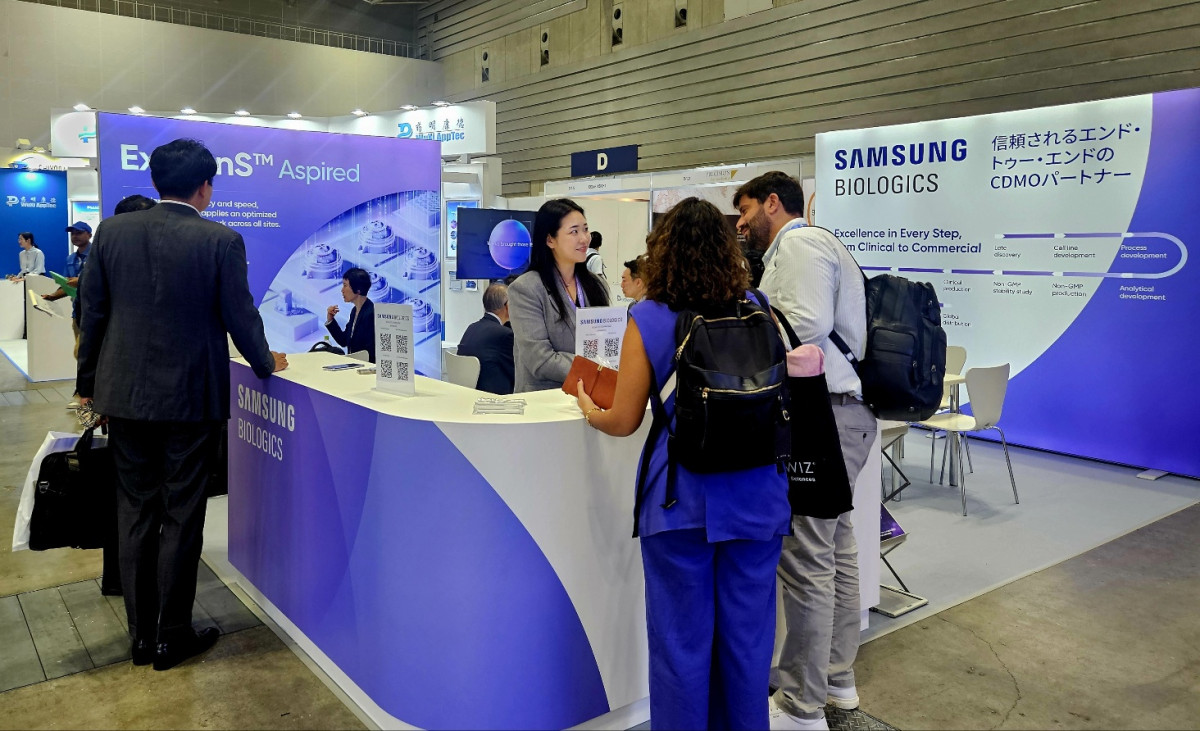 ▲바이오 재팬 2025에 참가한 삼성바이오로직스 부스. (사진제공=삼성바이오로직스)