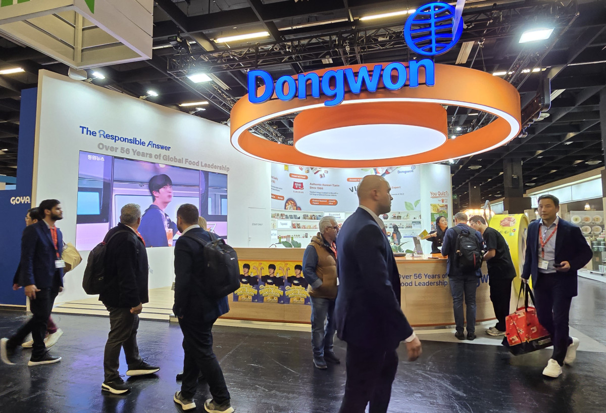 ▲아누가 박람회 내 '동원 부스' 전경 (사진=배근미 기자 athena3507@)