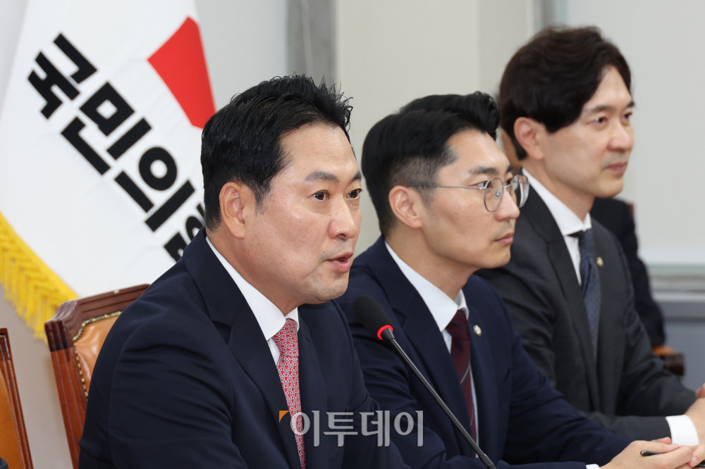 ▲장동혁 국민의힘 대표가 9일 서울 여의도 국회에서 기자간담회를 하고 있다. 고이란 기자 photoeran@