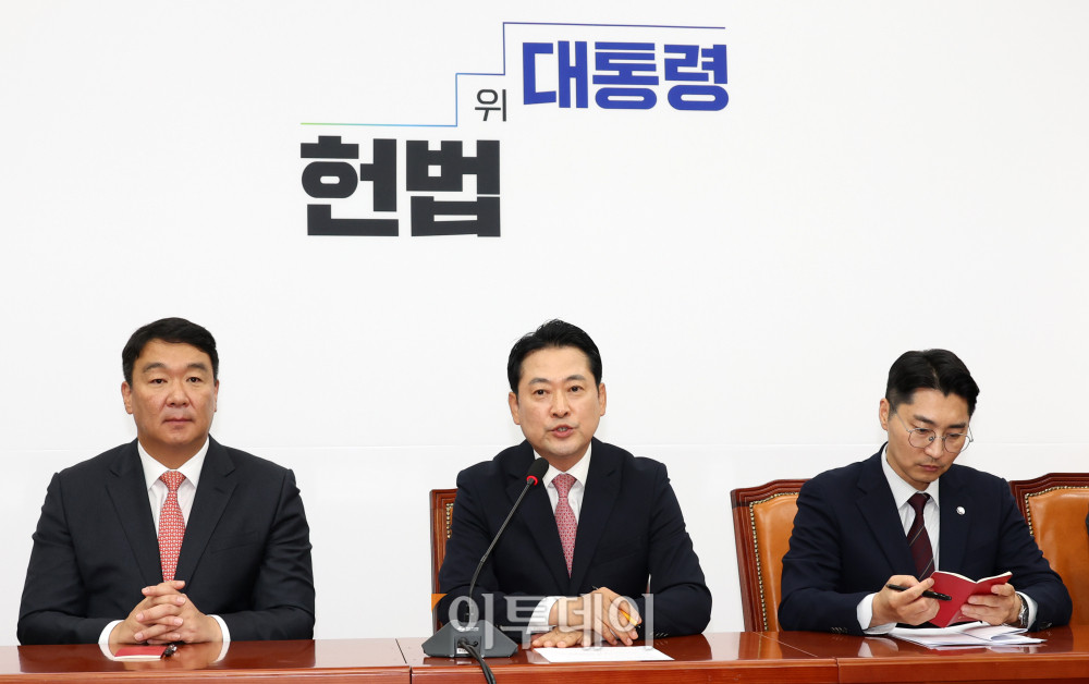 ▲장동혁 국민의힘 대표가 9일 서울 여의도 국회에서 기자간담회를 하고 있다. 고이란 기자 photoeran@