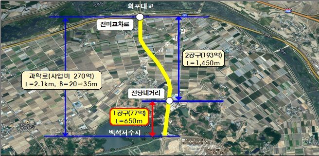 ▲전북 전주·완주 상생, 과학로 확장 공사. (사진제공=전주시)