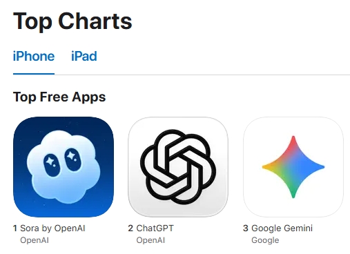 (출처=미국 앱스토어 무료 앱 순위 캡처)