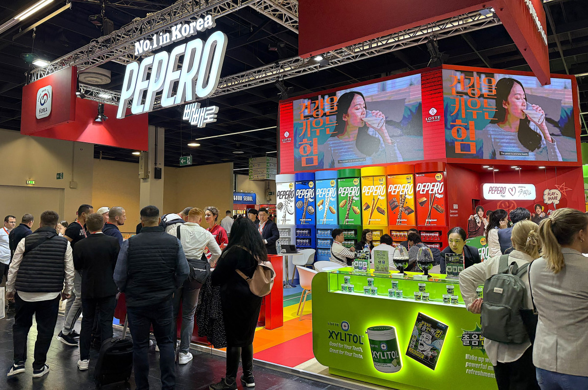 ▲롯데웰푸드 아누가 2025 부스. (사진제공=롯데웰푸드)