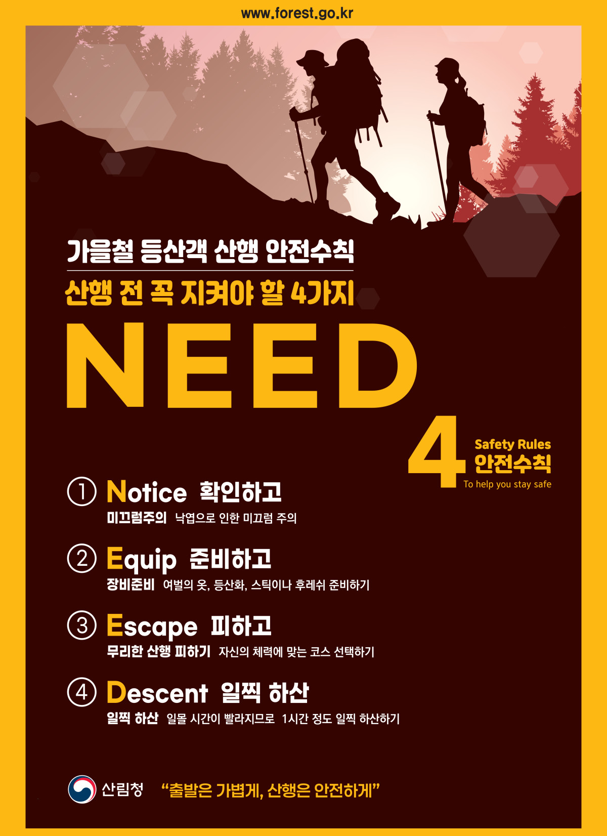 ▲NEED 안내 포스터 (사진제공=산림청)