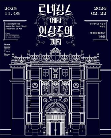 ▲<르네상스에서 인상주의까지: 샌디에이고 미술관 특별전> 티저 포스터  (사진제공=가우디움어소시에이츠)