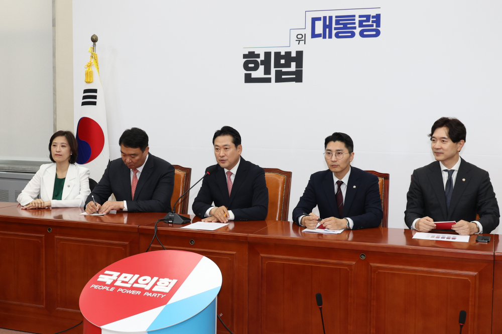 ▲장동혁 국민의힘 대표가 9일 서울 여의도 국회에서 기자간담회를 하고 있다.  (고이란 기자 photoeran@)