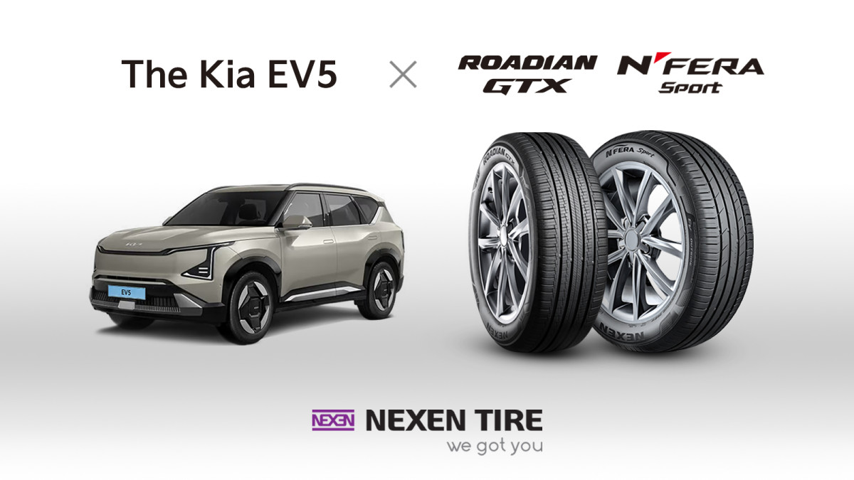 ▲EV5에 신차용 타이어로 공급되는 넥센타이어 제품 2종. (사진=넥센타이어)