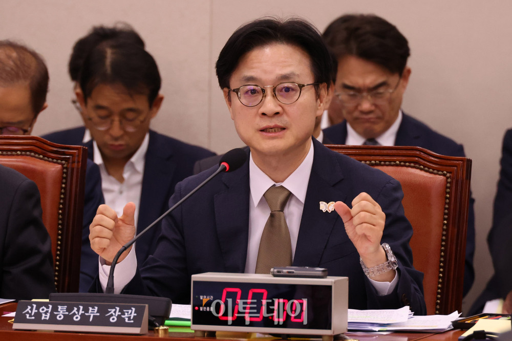 ▲김정관 산업통상부 장관. 고이란 기자 photoeran@