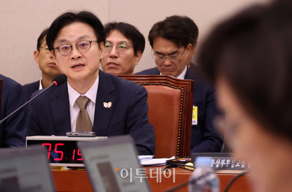 ▲김정관 산업통상부 장관. 고이란 기자 photoeran@