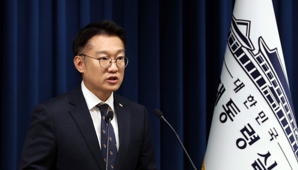 ▲김남준 대변인이 14일 용산 대통령실에서 현안 관련 브리핑을 하고 있다. (연합뉴스)