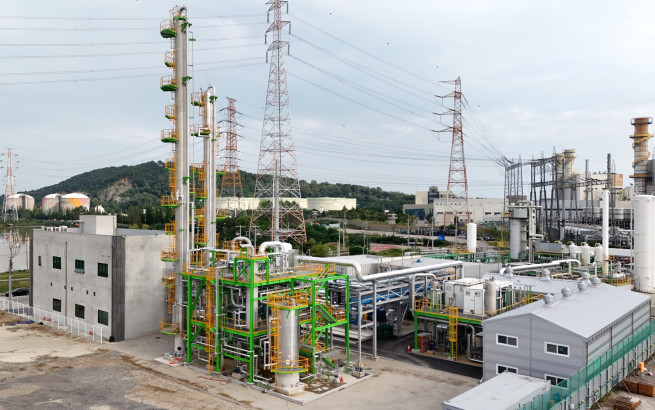 ▲평택 CO2 포집액화 실증시설. (사진제공=현대건설)