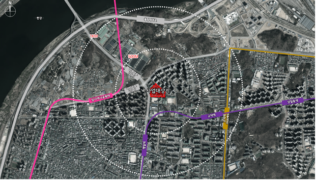 ▲고덕아남아파트 위치도 (서울시)