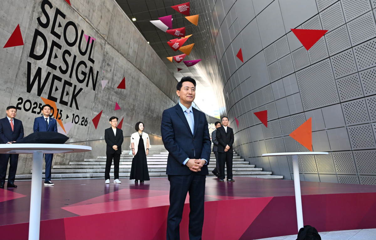 ▲오세훈 서울시장이 15일 동대문디자인플라자(DDP)에서 열린 서울디자인위크 개막식에 참석했다. (서울시청=)