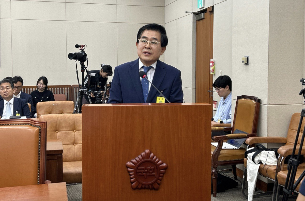 ▲15일 국회기후에너지환경노동위원회의 고용노동부에 대한 국정감사에서 도세호 SPC 대표가 질의에 답하고 있다. (사진=연희진 기자)