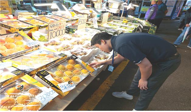 ▲추석 원산지 단속 현장 모습. (사진제공=국립농산물품질관리원)